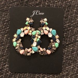 J. Crew colorful hoop earrings